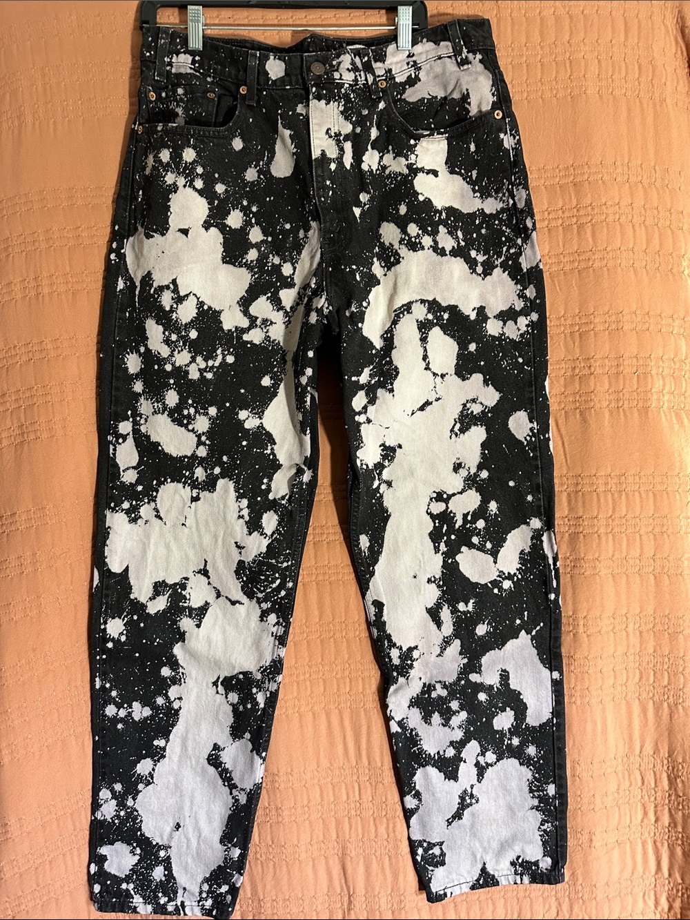 Levi's Black & White Bleached Bootcut Jeans